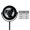 Simple Deluxe Industrial Retro Pedestal Fan, 360 Rotatable Stand Fan, 3 Speed Adjustable, Adjustable Height Pedestal Stand Fan Suitable For Industrial, Commercial, Residential,8 Inch,Black Black Metal