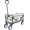 YSSOA Portable Rolling Folding Garden Cart with 360 white-steel