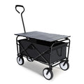 Heavy Duty Portable Folding Wagon and Collapsible black-steel