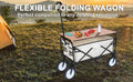 YSSOA Portable Rolling Folding Garden Cart with 360 white-steel