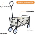 YSSOA Portable Rolling Folding Garden Cart with 360 white-steel