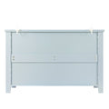 Drawer Dresser Bar Cabinet Side Cabinet,Buffet Sideboard,Buffet Service Counter,Solid Wood Frame,Plasticdoor Panel,Retroshell Handle,Applicable To Dining Room,Iving Room,Kitchen Corridor,Grayish Blue 5 Or More Drawers Grayish Blue Primary Living Space