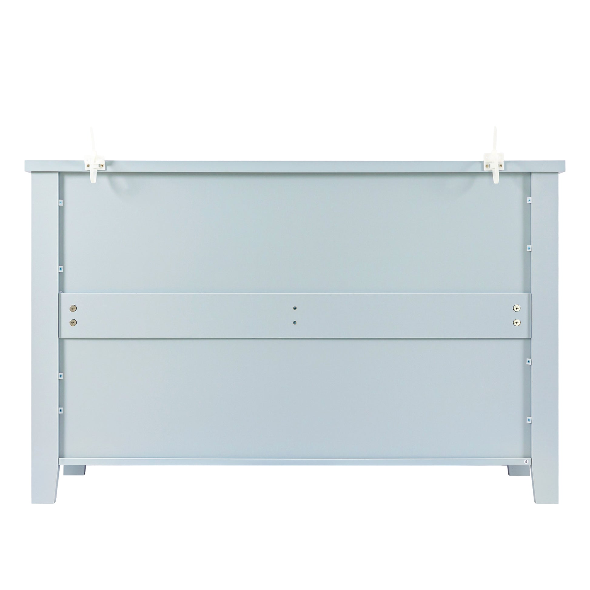 Drawer Dresser Bar Cabinet Side Cabinet,Buffet Sideboard,Buffet Service Counter,Solid Wood Frame,Plasticdoor Panel,Retroshell Handle,Applicable To Dining Room,Iving Room,Kitchen Corridor,Grayish Blue 5 Or More Drawers Grayish Blue Primary Living Space