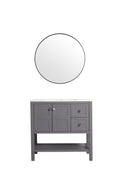 Bathroom Vanity With Soft Close Drawers and Gel 2-rock grey-2-soft close