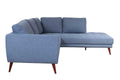 Casey Raf Sectional Denim Blue Blue Upholstered