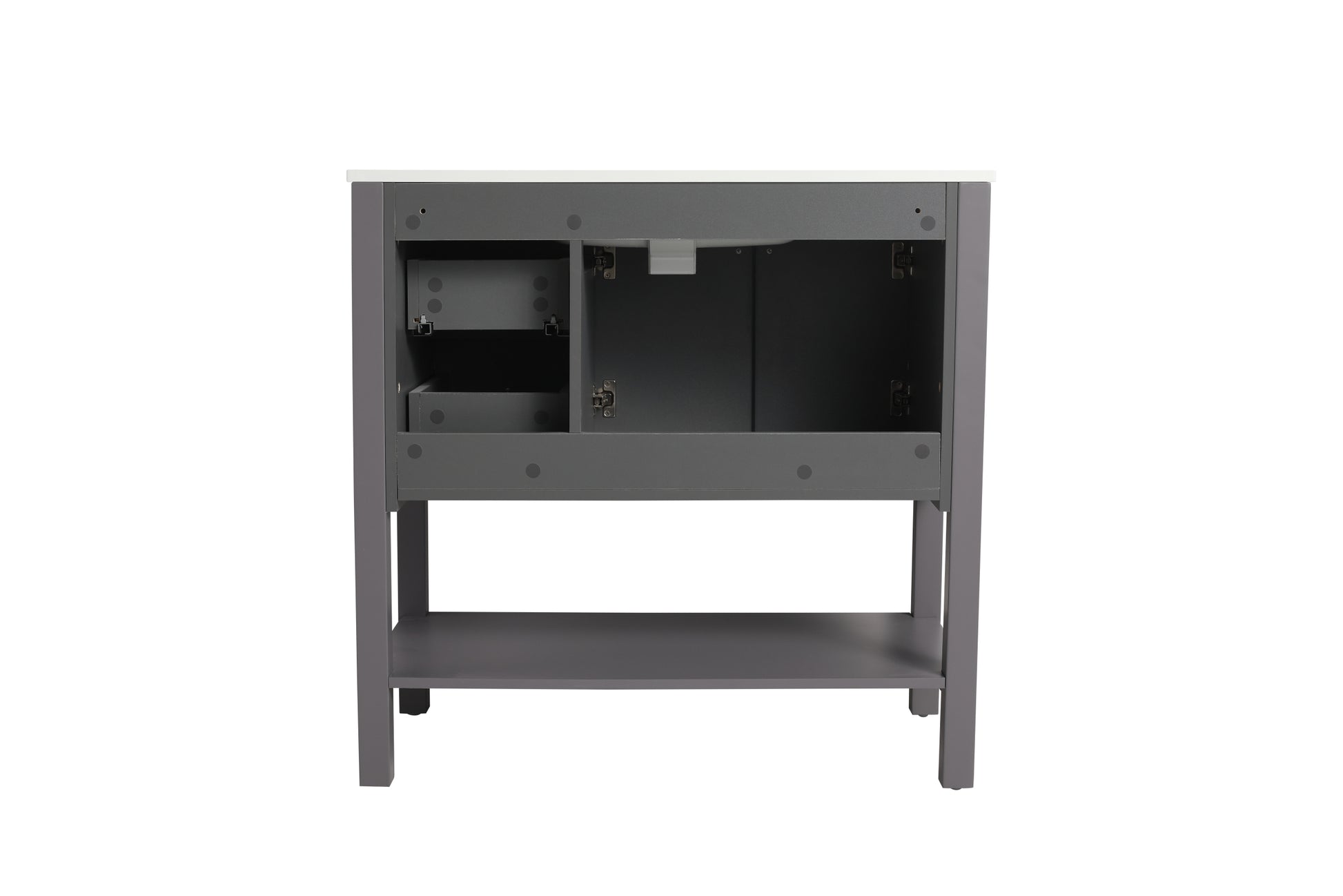 Bathroom Vanity With Soft Close Drawers and Gel 2-rock grey-2-soft close