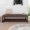Bedroom End Of Bed Bench Tufted Upholstered End Of Bed Bench End Of Bed Entrance Shoe Bench, 60
