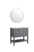 Bathroom Vanity With Soft Close Drawers and Gel 2-rock grey-2-soft close