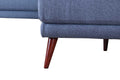 Casey Raf Sectional Denim Blue Blue Upholstered