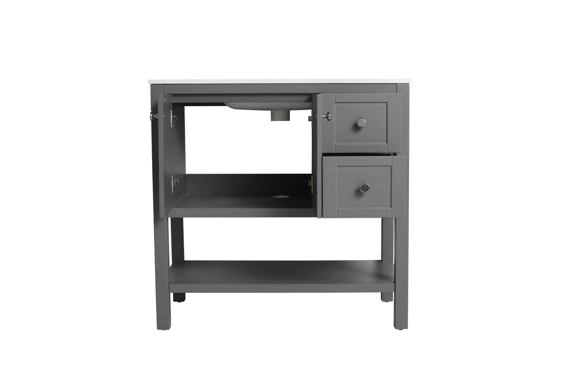 Bathroom Vanity With Soft Close Drawers and Gel 2-rock grey-2-soft close