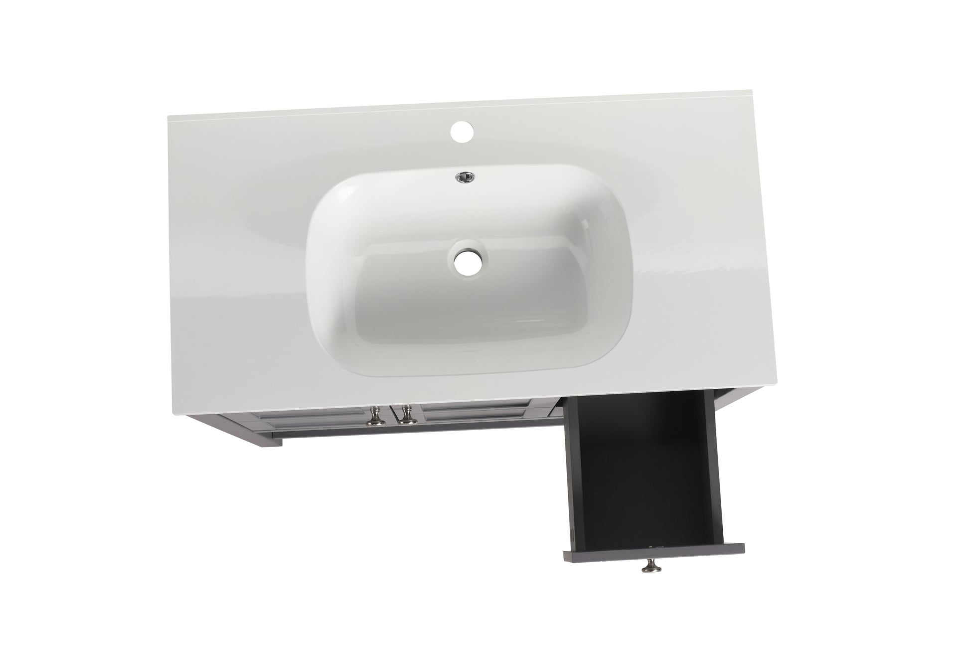 Bathroom Vanity With Soft Close Drawers and Gel 2-rock grey-2-soft close