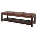 Bedroom End Of Bed Bench Tufted Upholstered End Of Bed Bench End Of Bed Entrance Shoe Bench, 60