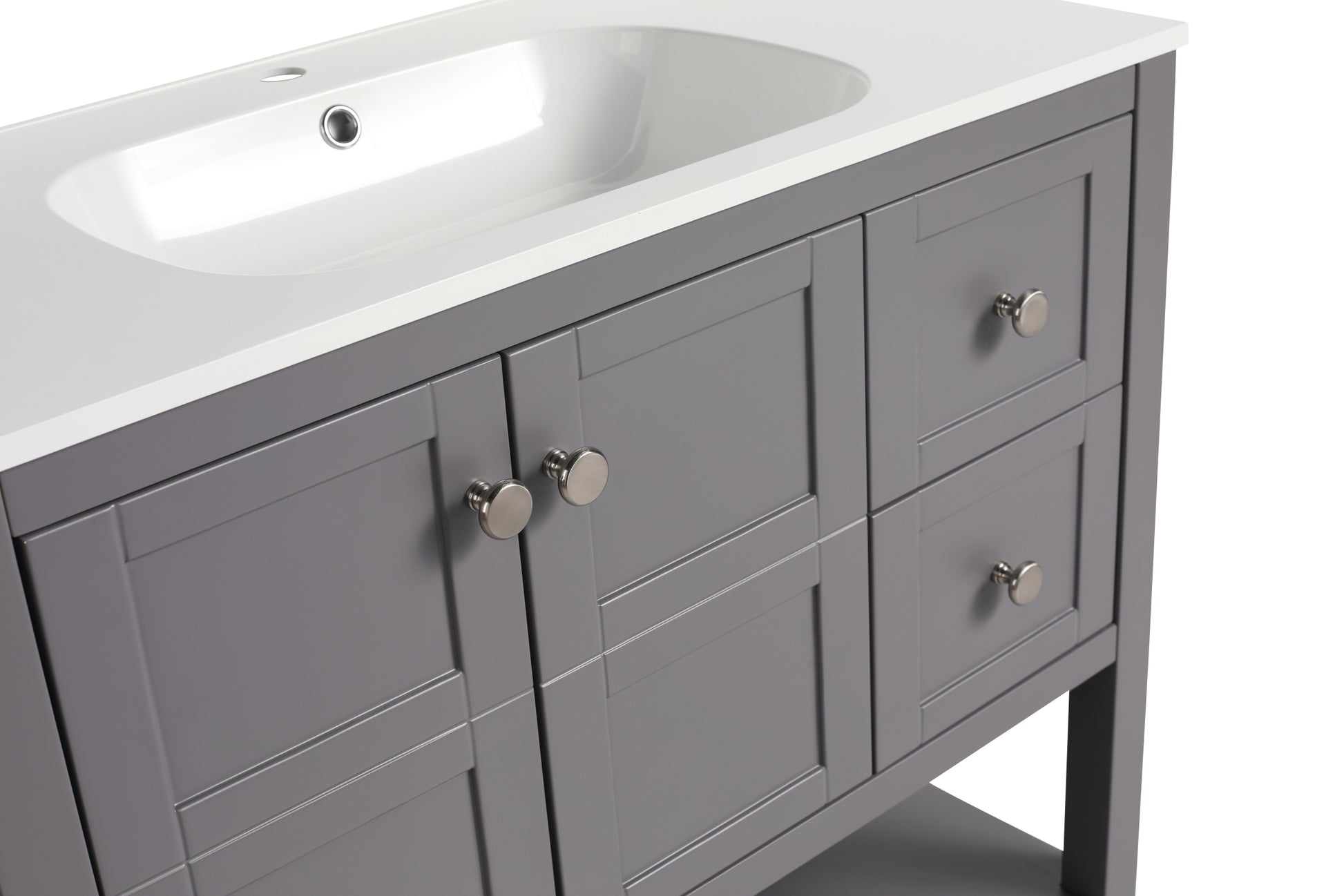 Bathroom Vanity With Soft Close Drawers and Gel 2-rock grey-2-soft close