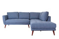 Casey Raf Sectional Denim Blue Blue Upholstered