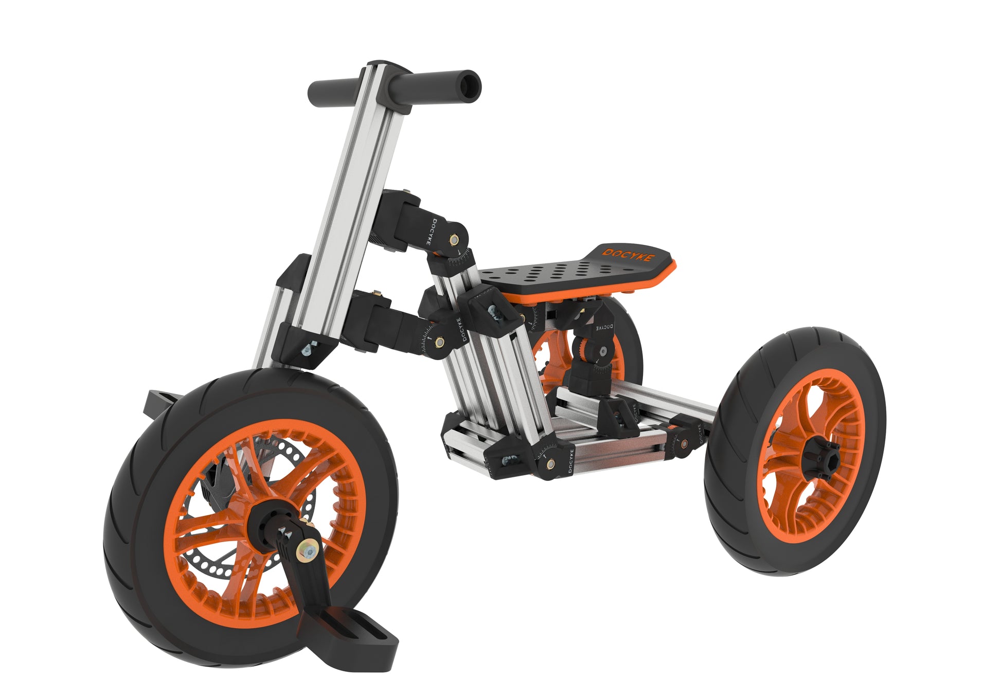 Kidrock Buildable Kit 20 In 1 Kids Go Kart Set, Suitable For 1 To 8 Years Old, Two Wheel Bike, Three Wheel Bike, Go Kart, Sit Stand Scooter, Etc. Most Popular L Kit Non Electric Silver Aluminum