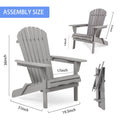 Wood Lounge Patio Chair For Garden Outdoor Wooden Folding Adirondack Chair Set Of 2 Solid Cedar Wood Lounge Patio Chair For Garden, Lawn, Backyard Gray Solid Wood