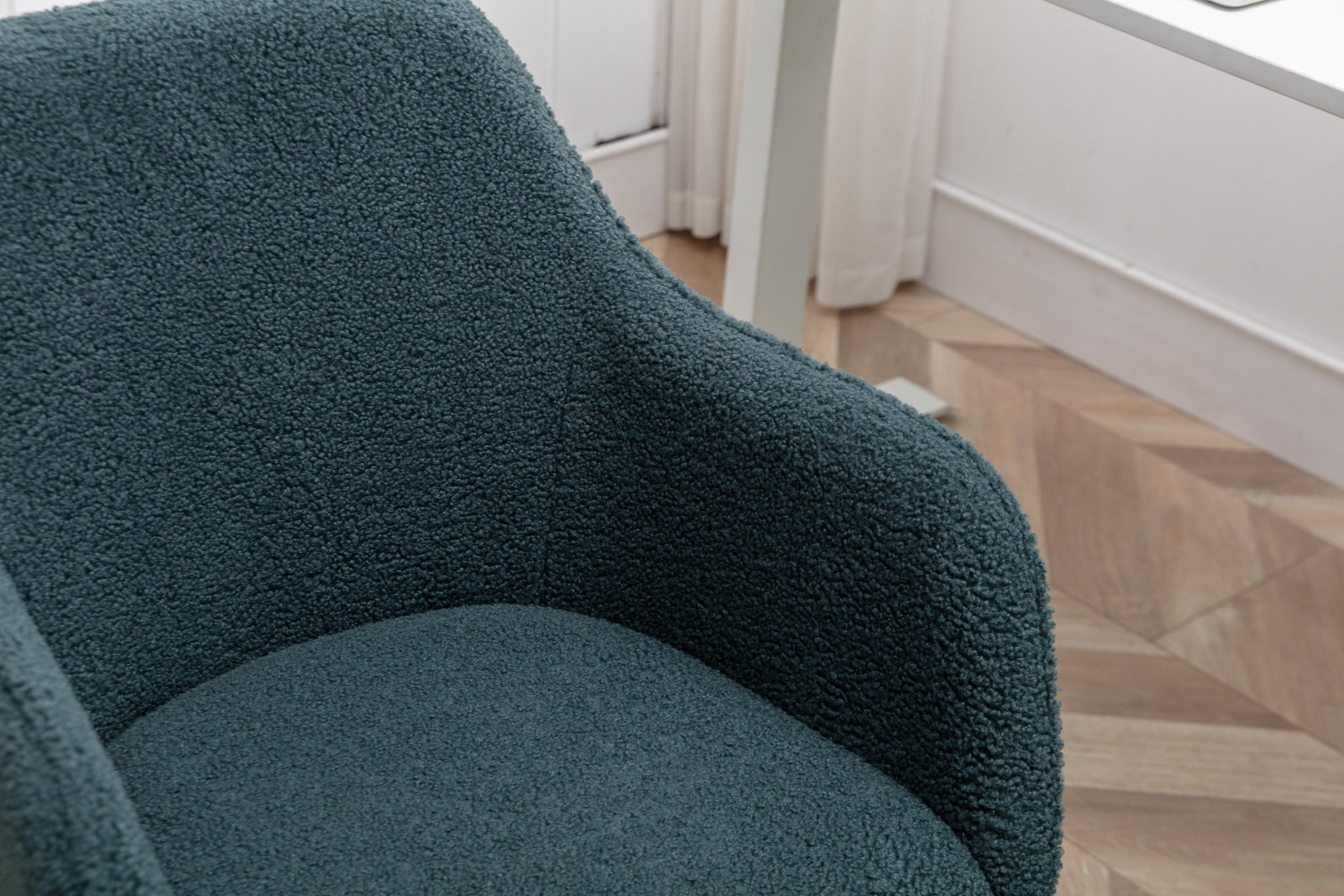 Modern Teddy Fabric Material Adjustable Height 360 green-foam-wool