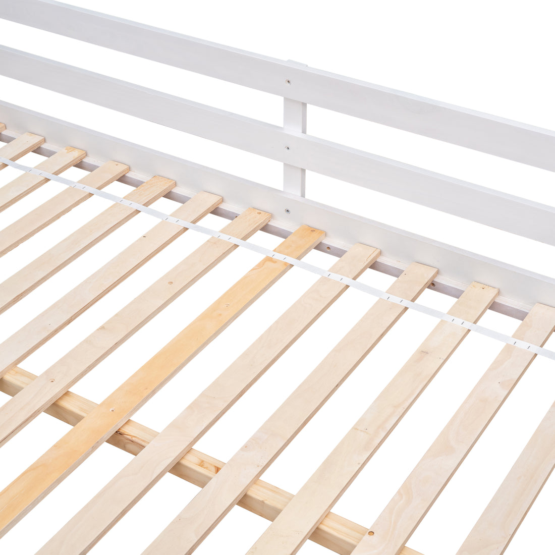 Full Over Full Bunk Beds With Bookcase Headboard, Solid Wood Bed Frame With Safety Rail And Ladder, Kids Teens Bedroom, Guest Room Furniture, Can Be Converted Into 2 Beds, White White Pine