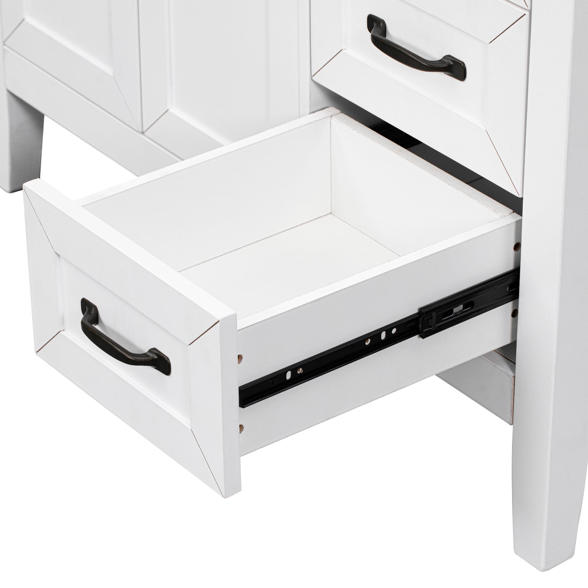 36" Bathroom Vanity With Sink Combo, White Bathroom Cabinet With Drawers, Solid Frame And Mdf Board Old Sku:Jl000007Aak White Solid Wood Mdf