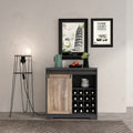 Wine Cabinet For Living Room, Dining Room Black Particle Board