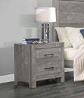 Rustic Style Gray Finish 1Pc Nightstand Of 2X Drawers Transitional Design Bedroom Furniture Gray 2 Drawers Bedroom Rustic Wood