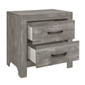 Rustic Style Gray Finish 1Pc Nightstand Of 2X Drawers Transitional Design Bedroom Furniture Gray 2 Drawers Bedroom Rustic Wood