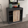 Wine Cabinet For Living Room, Dining Room Black Particle Board