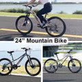 Mountain Bike For Girls And Boys Mountain 24 Inch Shimano 7 Speed Bike Cycling Blue Garden & Outdoor Aluminium Alloy