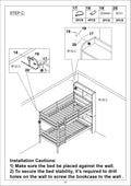 Twin Over Twin Bunk Beds With Bookcase Headboard, Solid Wood Bed Frame With Safety Rail And Ladder, Kids Teens Bedroom, Guest Room Furniture, Can Be Converted Into 2 Beds, White White Pine