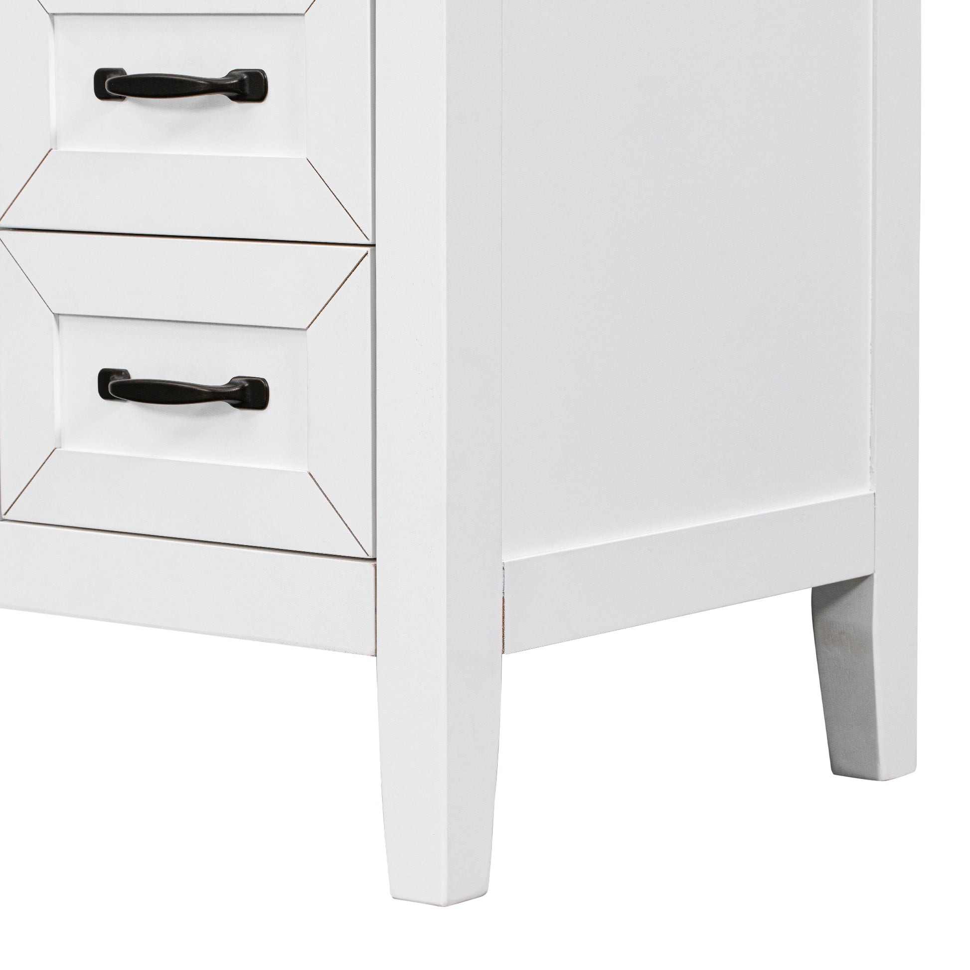 36" Bathroom Vanity With Sink Combo, White Bathroom Cabinet With Drawers, Solid Frame And Mdf Board White Solid Wood Mdf