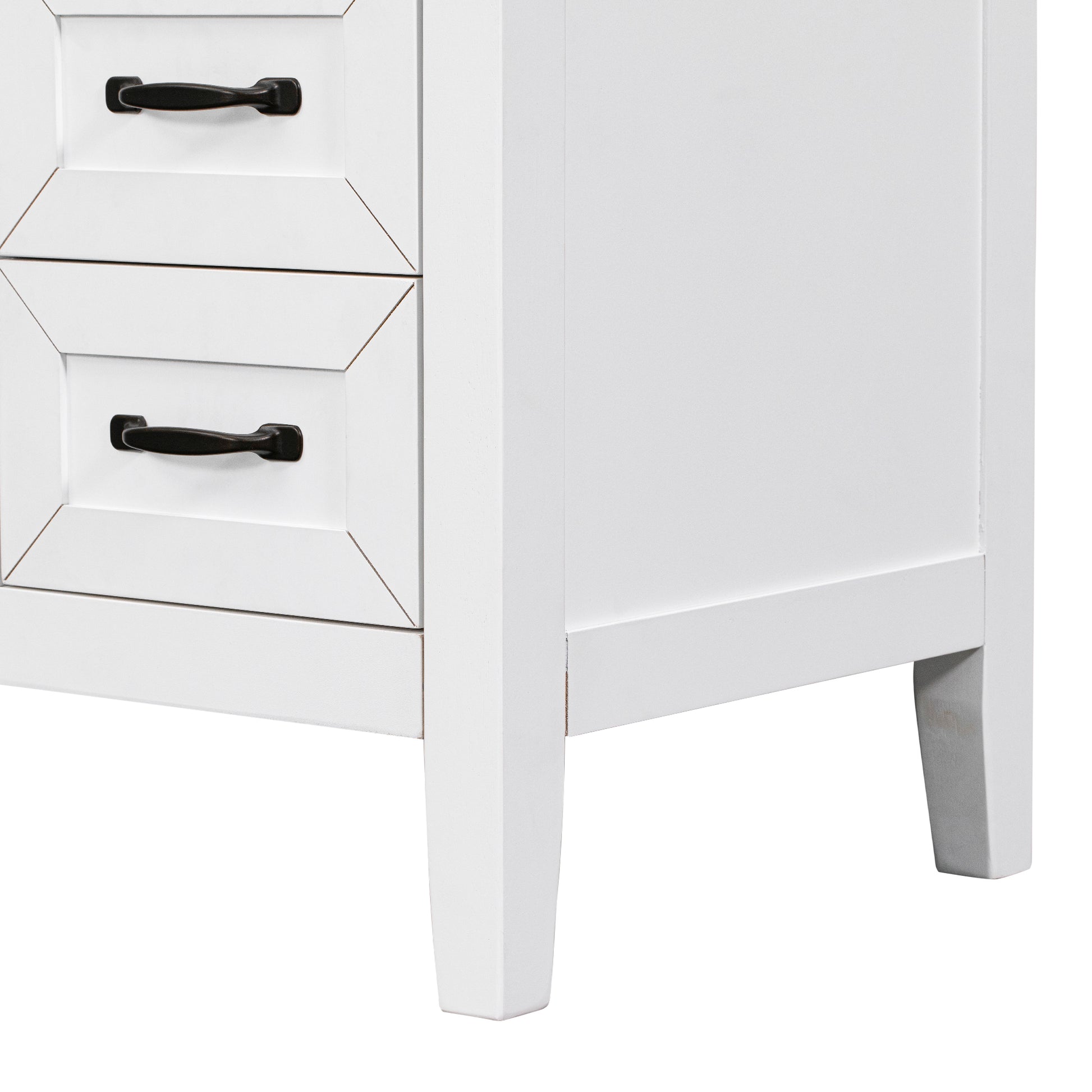 36" Bathroom Vanity With Sink Combo, White Bathroom Cabinet With Drawers, Solid Frame And Mdf Board Old Sku:Jl000007Aak White Solid Wood Mdf