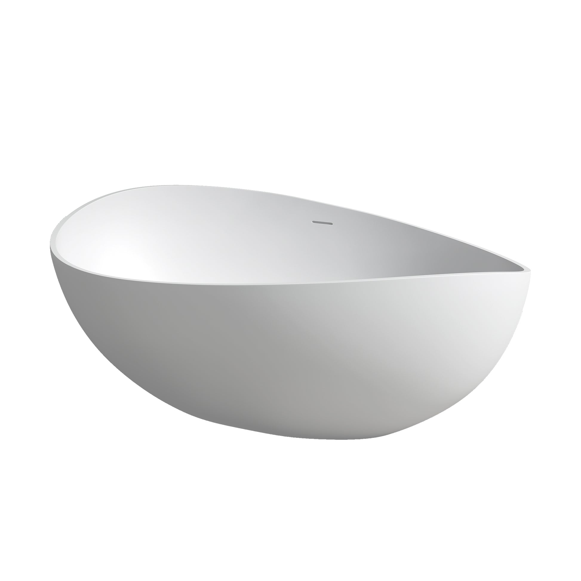 63Inch Solid Surface Bathtub For Bathroom - White