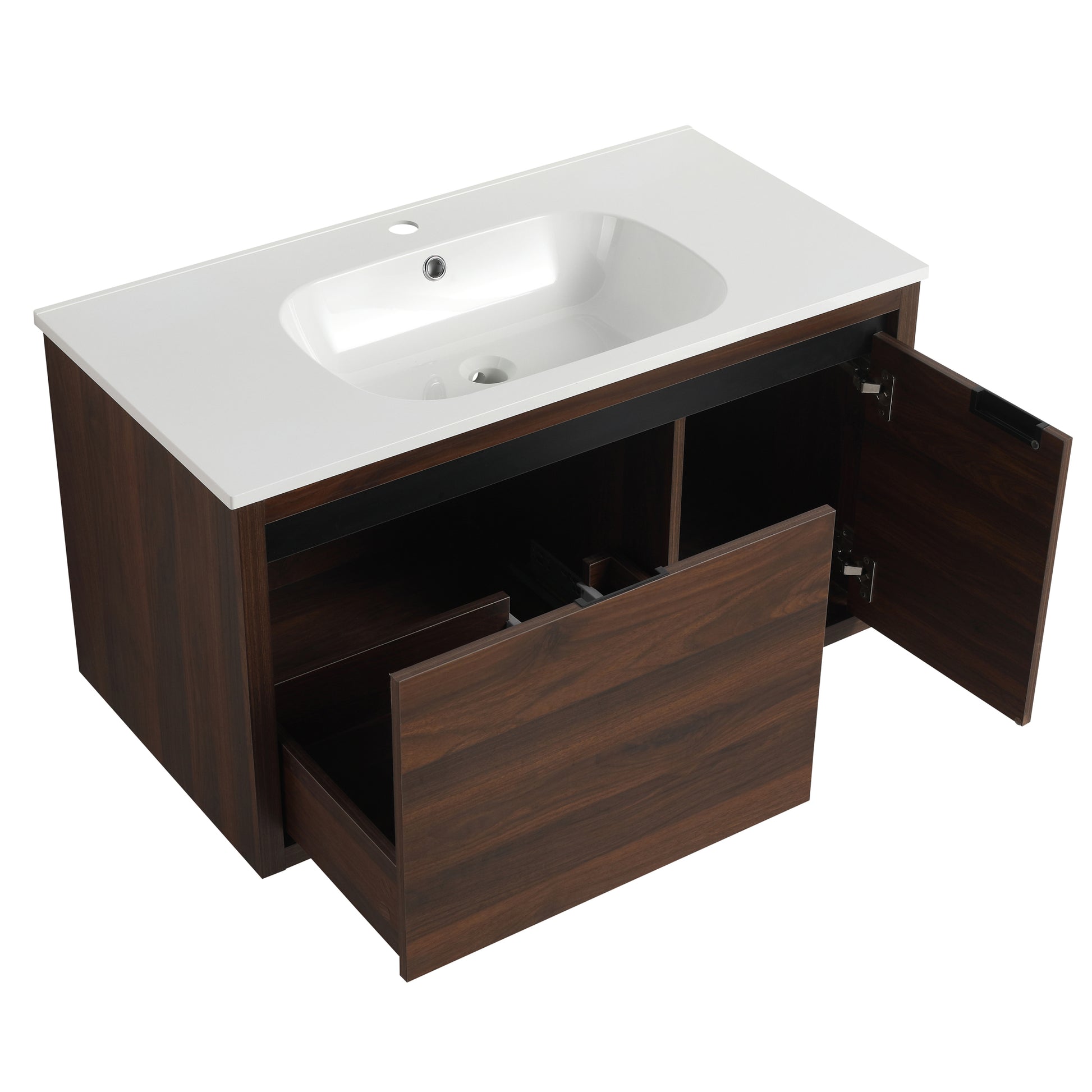 36 Inch Bathroom Vanity With Gel Sink california walnut-plywood