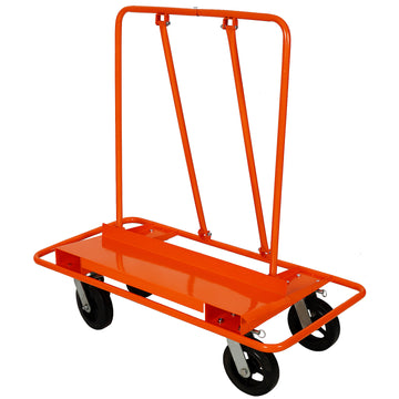 Heavy Duty Drywall Sheet Cart & Panel Dolly 2400Lbs Load Capacity,Panel Service Cart ,8" Blackmold On Rubber Wheels Orange Steel