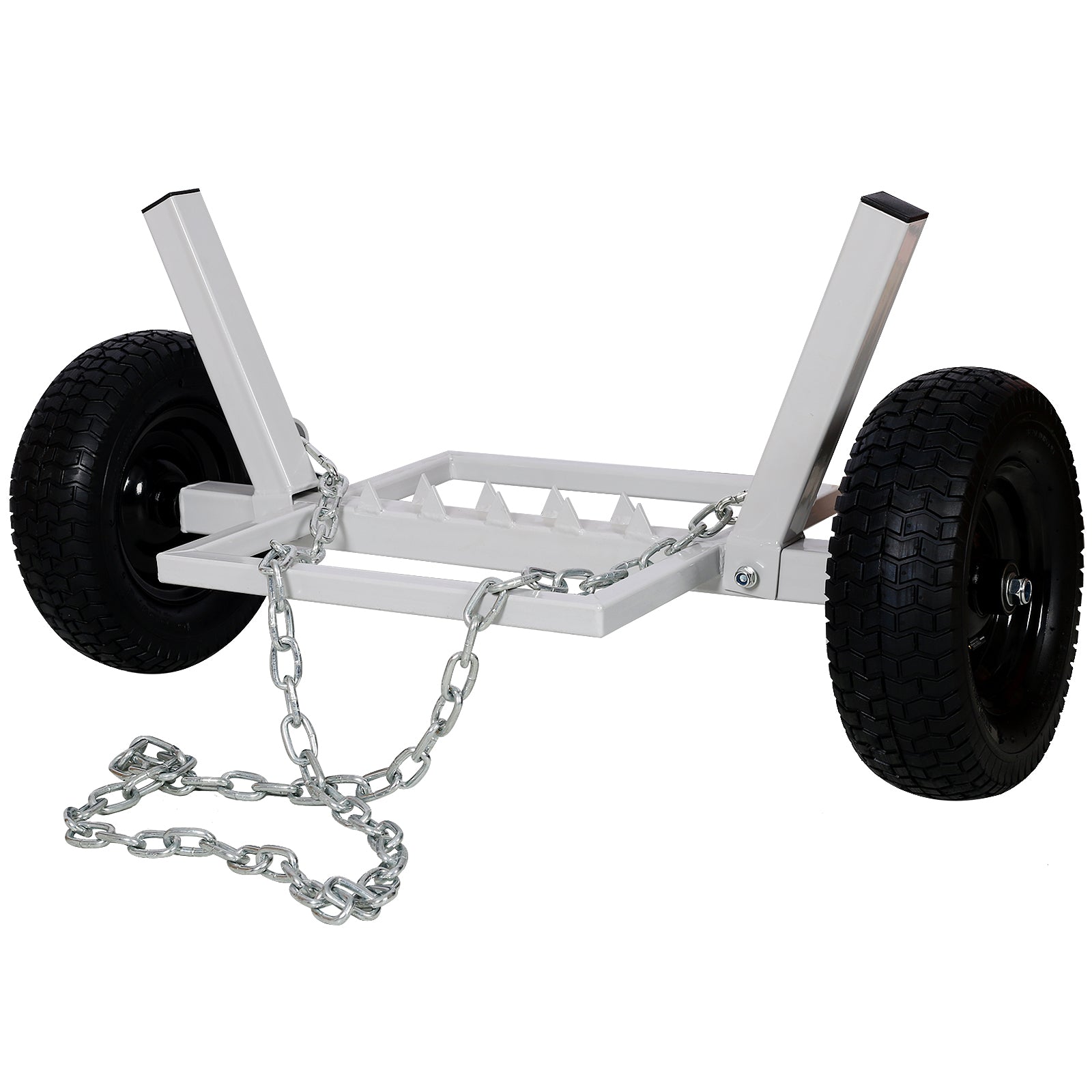 Heavy Duty Log Dolly,Log Holder,White Blue Metal