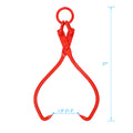 Skidding Tongs With Ring 25Inch Red Steel