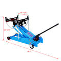 Hydraulic Transmission Service Jack,Flloor Jack 1 2Ton Capacity 1000Lb,Low Profile Blue Blue Steel