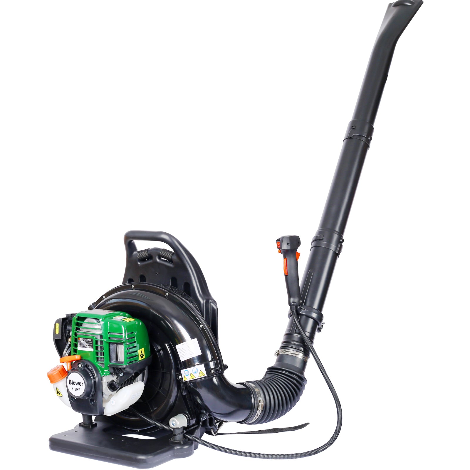 4 Stroke Backpack Leaf Blower,Gas 37.7Cc,1.5Hp 580Cfm ,Super Light Weight 16.5Lbs Green Plastic