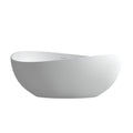 63Inch Solid Surface Bathtub For Bathroom - White