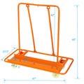 Heavy Duty Drywall Sheet Cart & Panel Dolly 1600Lbs Load Capacity,Panel Service Cart ,Casters With Brake Orange Steel