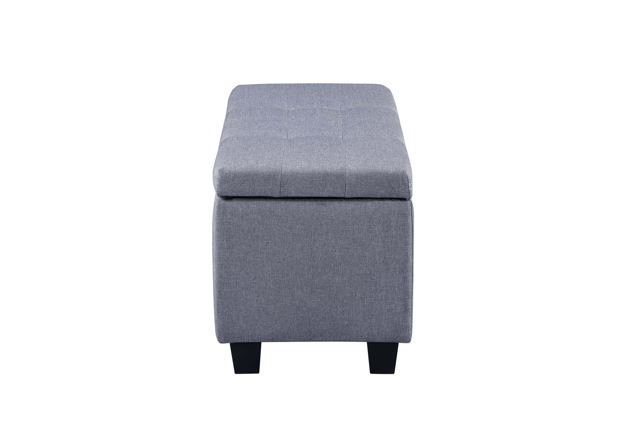 VIDEO Large Storage Ottoman Bench Set, 3 in 1 gray-fabric