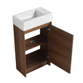 18 Inch Freestanding Bathroom Vanity With Single Sink brown ebony-1-bathroom-freestanding-plywood