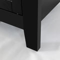 Drawer Dresser Bar Cabinet Side Cabinet,Buffet Sideboard,Buffet Service Counter, Solid Wood Frame,Plasticdoor Panel,Retro Shell Handle,Applicable To Dining Room, Living Room, Kitchen ,Corridor,Black 5 Or More Drawers Black Primary Living Space Drawers