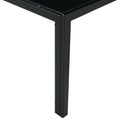 Coffee Table Set Of 2, Square Modern Table With Tempered Glass Finish For Living Room,Black Black Glass