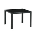 Coffee Table Set Of 2, Square Modern Table With Tempered Glass Finish For Living Room,Black Black Glass