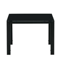 Coffee Table Set Of 2, Square Modern Table With Tempered Glass Finish For Living Room,Black Black Glass