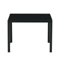 Coffee Table Set Of 2, Square Modern Table With Tempered Glass Finish For Living Room,Black Black Glass