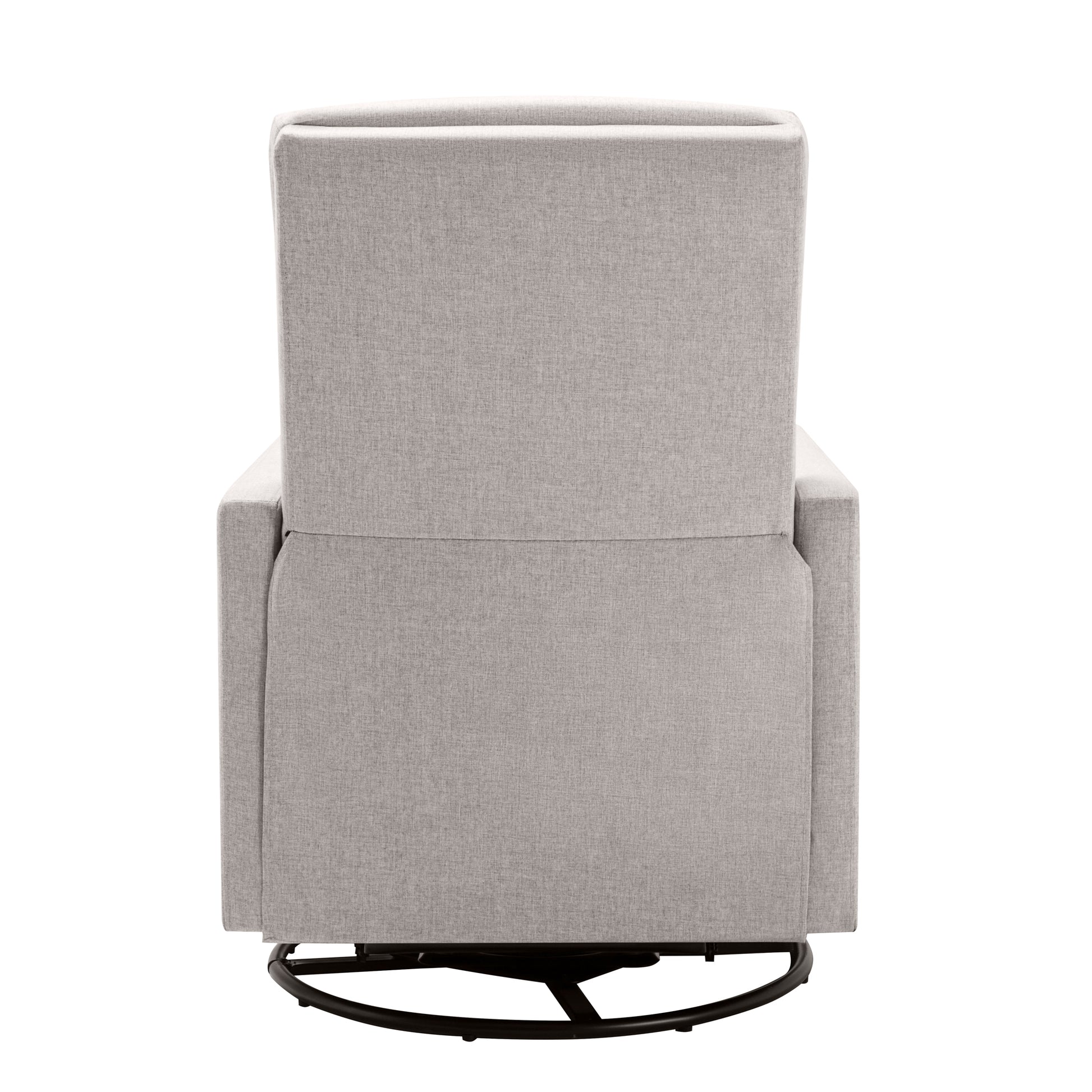 Modern Upholstered Rocker Nursery Chair Plush Seating Glider Swivel Recliner Chair, Tan Tan Linen