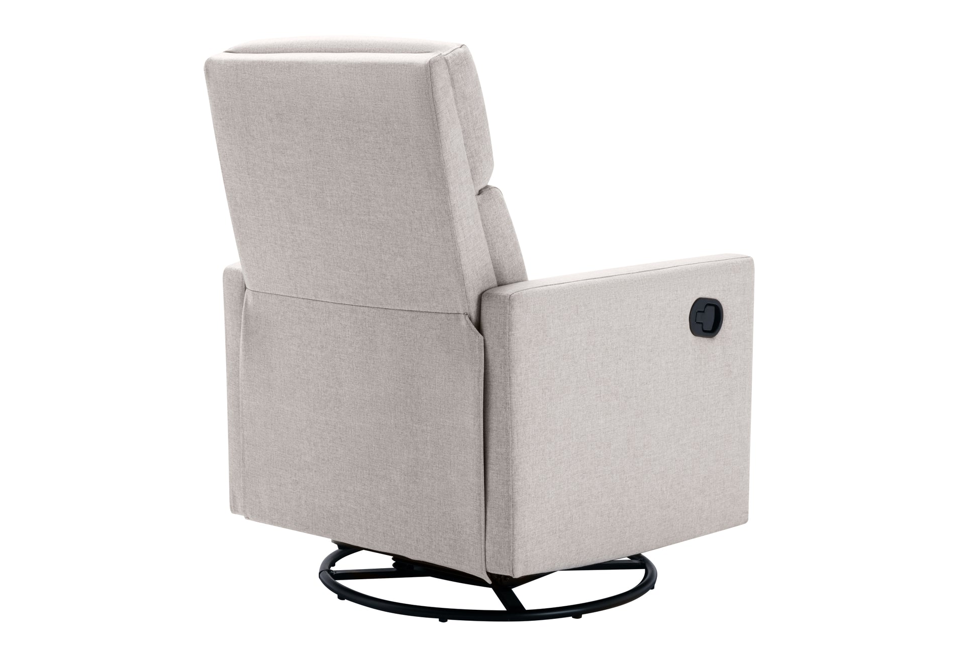 Modern Upholstered Rocker Nursery Chair Plush Seating Glider Swivel Recliner Chair, Tan Tan Linen