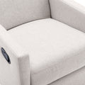 Modern Upholstered Rocker Nursery Chair Plush Seating Glider Swivel Recliner Chair, Tan Tan Linen